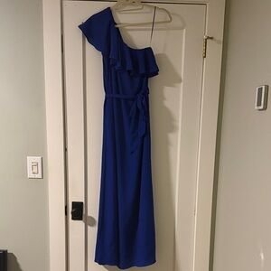 Banana Republic One-Shoulder Royal Blue Dress